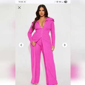 Fashion Nova Pink Jumpsuit